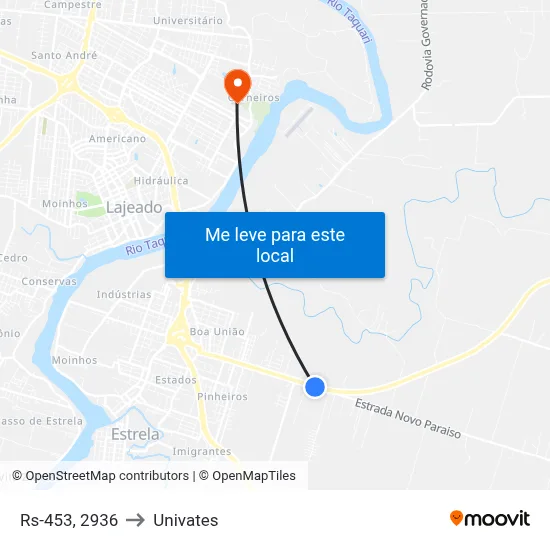 Rs-453, 2936 to Univates map