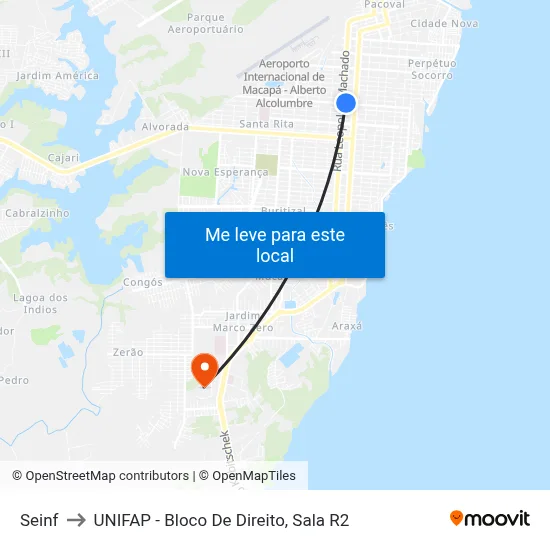 Seinf to UNIFAP - Bloco De Direito, Sala R2 map