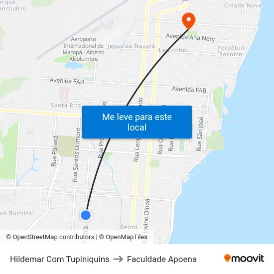 Hildemar Com Tupiniquins to Faculdade Apoena map