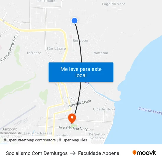 Socialismo Com Demiurgos to Faculdade Apoena map