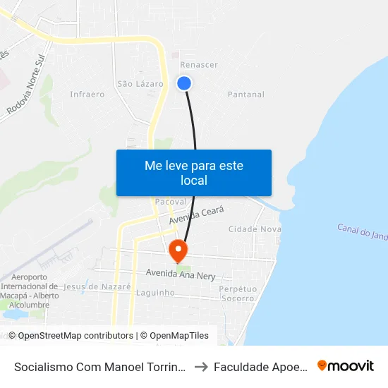 Socialismo Com Manoel Torrinha to Faculdade Apoena map