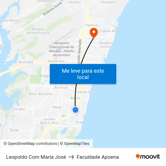 Leopoldo Com Maria José to Faculdade Apoena map