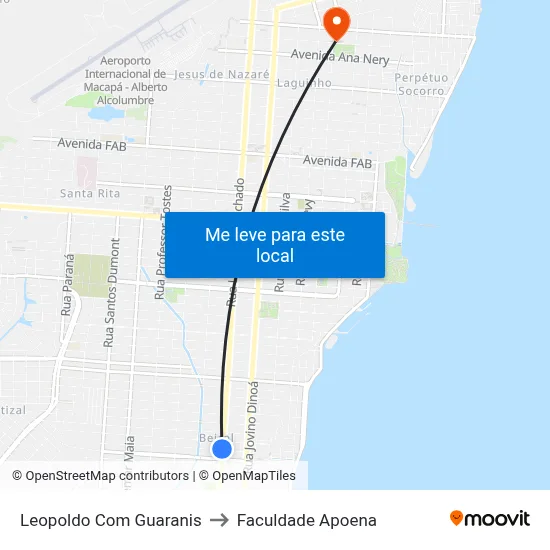 Leopoldo Com Guaranis to Faculdade Apoena map