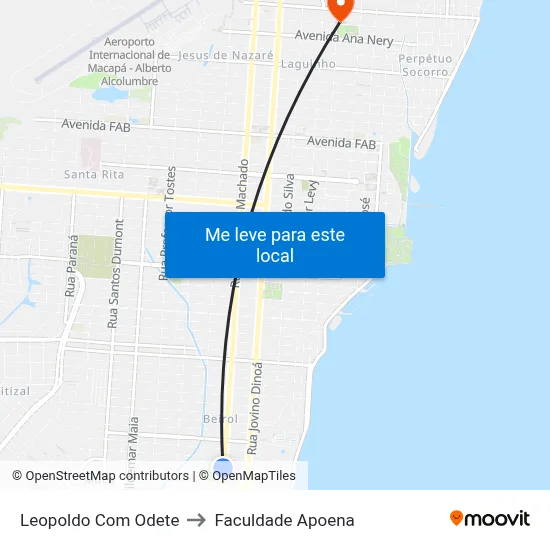 Leopoldo Com Odete to Faculdade Apoena map