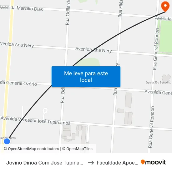 Jovino Dinoá Com José Tupinambá to Faculdade Apoena map