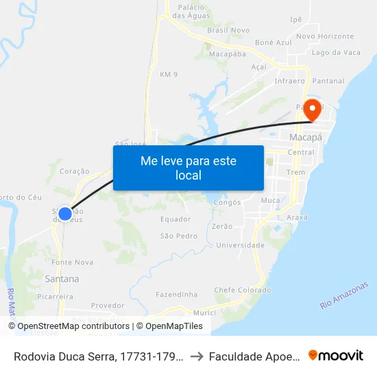 Rodovia Duca Serra, 17731-17919 to Faculdade Apoena map