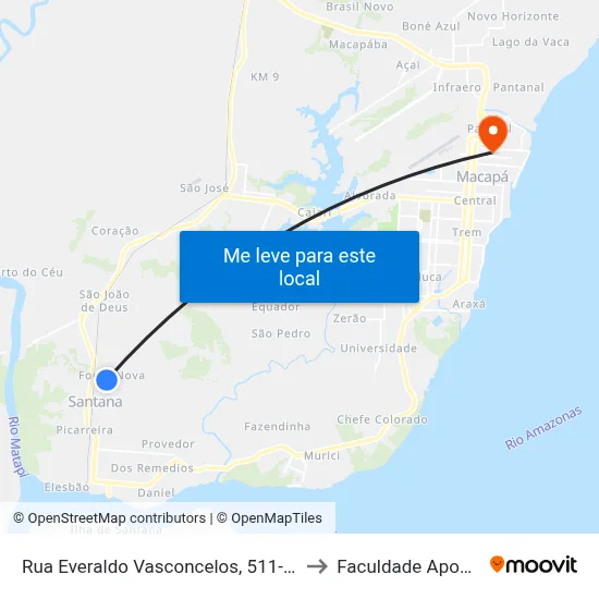 Rua Everaldo Vasconcelos, 511-621 to Faculdade Apoena map