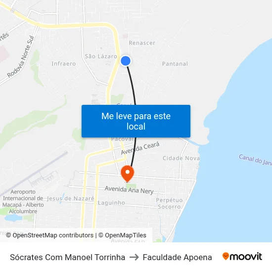 Sócrates Com Manoel Torrinha to Faculdade Apoena map