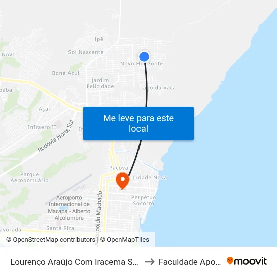 Lourenço Araújo Com Iracema Santos to Faculdade Apoena map