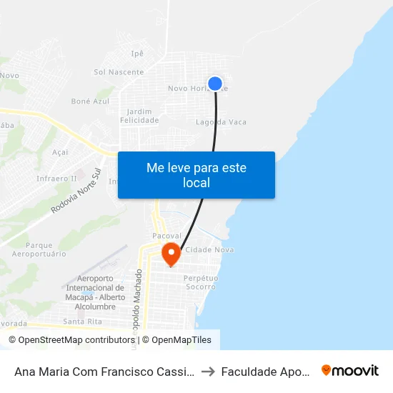 Ana Maria Com Francisco Cassiano to Faculdade Apoena map