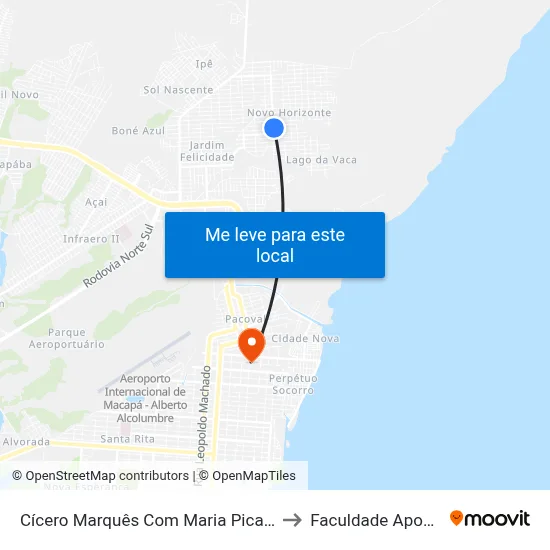 Cícero Marquês Com Maria Picanço to Faculdade Apoena map