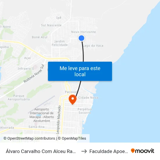 Álvaro Carvalho Com Alceu Ramos to Faculdade Apoena map
