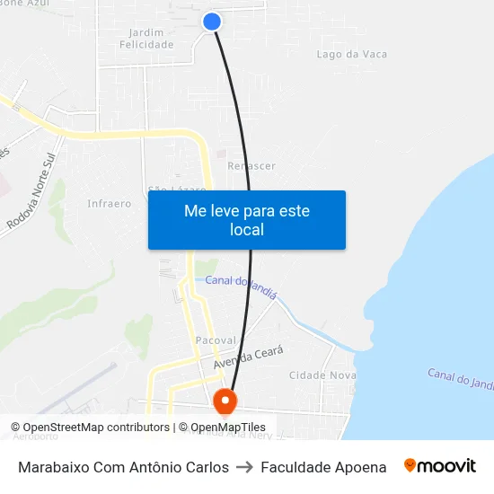 Marabaixo Com Antônio Carlos to Faculdade Apoena map