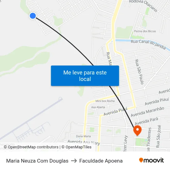 Maria Neuza Com Douglas to Faculdade Apoena map