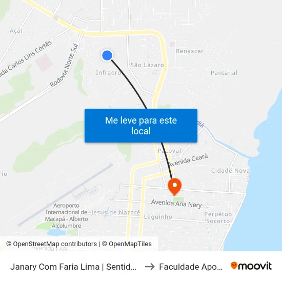 Janary Com Faria Lima | Sentido Sul to Faculdade Apoena map