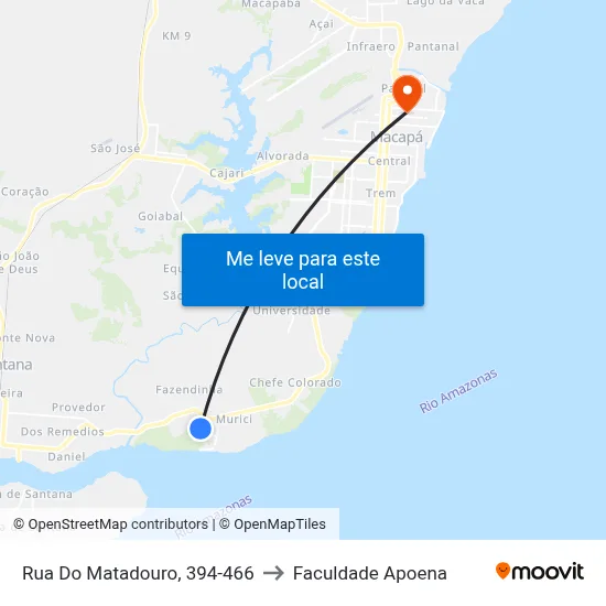 Rua Do Matadouro, 394-466 to Faculdade Apoena map