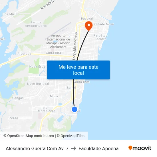 Alessandro Guerra Com Av. 7 to Faculdade Apoena map
