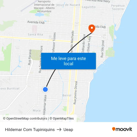 Hildemar Com Tupiniquins to Ueap map