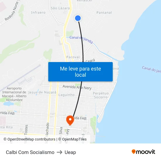 Calbi Com Socialismo to Ueap map
