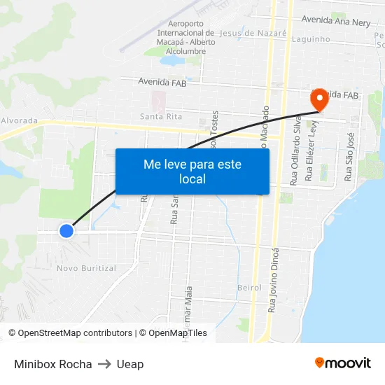 Minibox Rocha to Ueap map