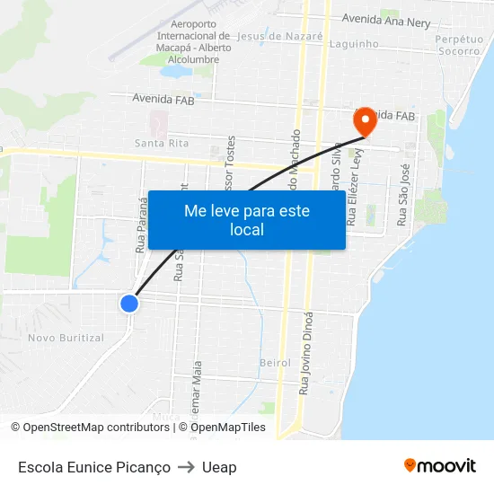 Escola Eunice Picanço to Ueap map