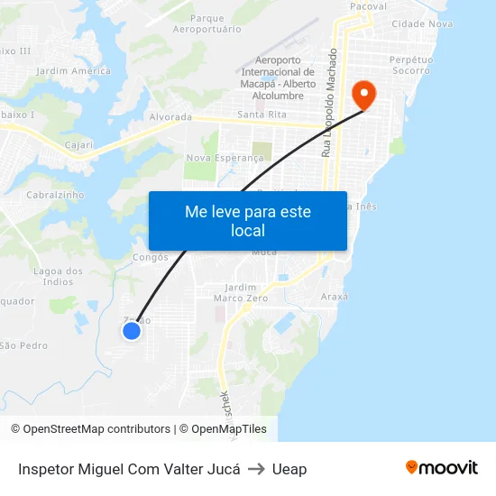 Inspetor Miguel Com Valter Jucá to Ueap map
