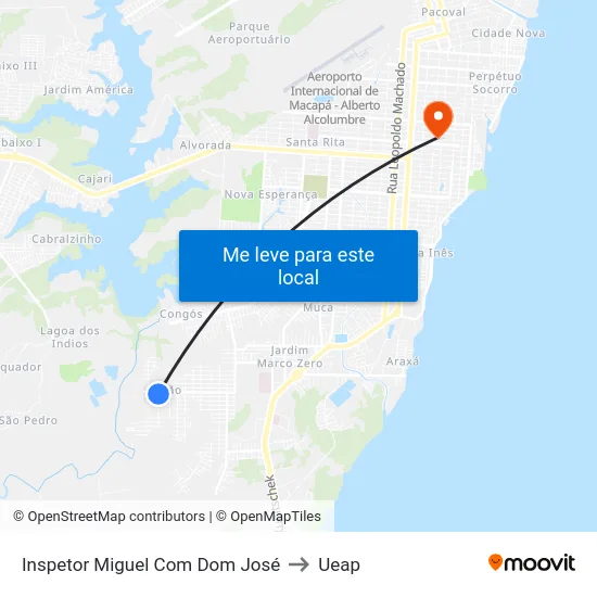 Inspetor Miguel Com Dom José to Ueap map