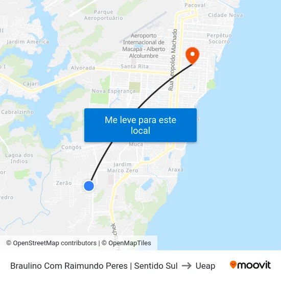 Braulino Com Raimundo Peres | Sentido Sul to Ueap map