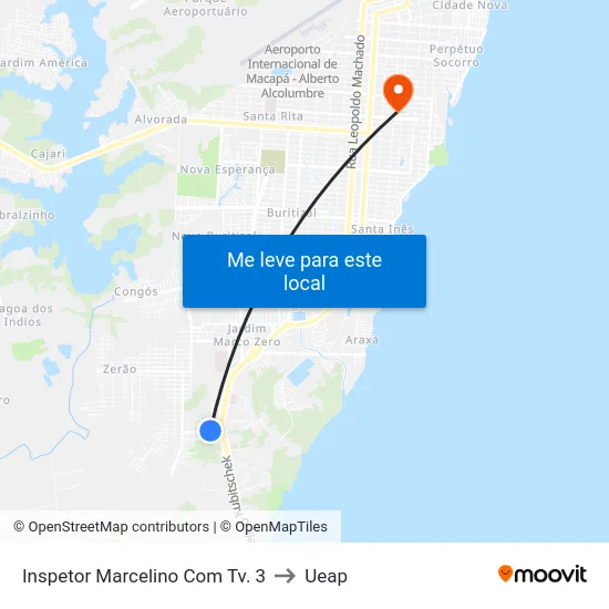 Inspetor Marcelino Com Tv. 3 to Ueap map