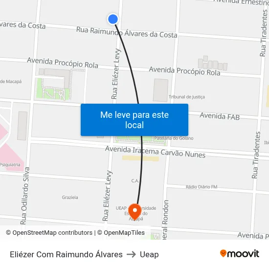 Eliézer Com Raimundo Álvares to Ueap map