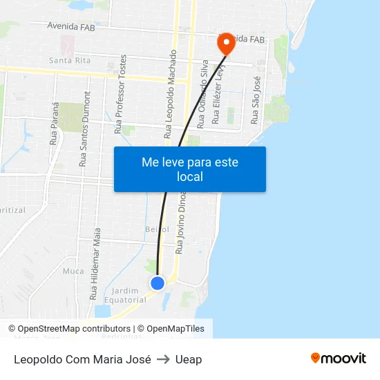 Leopoldo Com Maria José to Ueap map