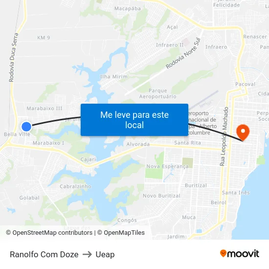 Ranolfo Com Doze to Ueap map