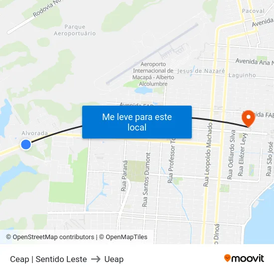 Ceap | Sentido Leste to Ueap map