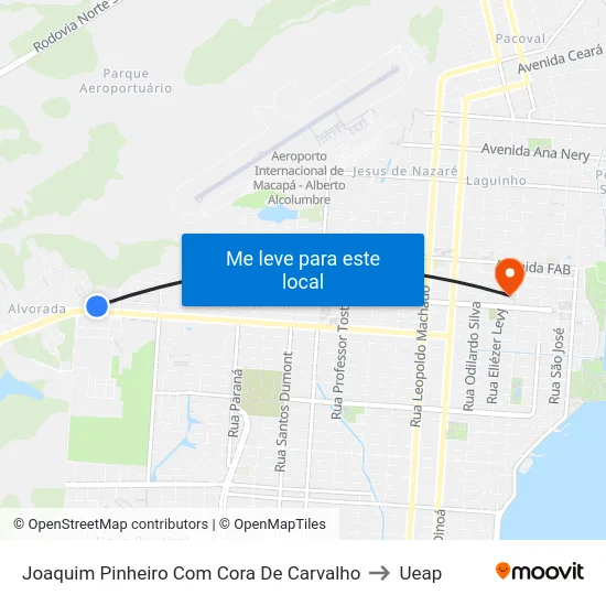 Joaquim Pinheiro Com Cora De Carvalho to Ueap map