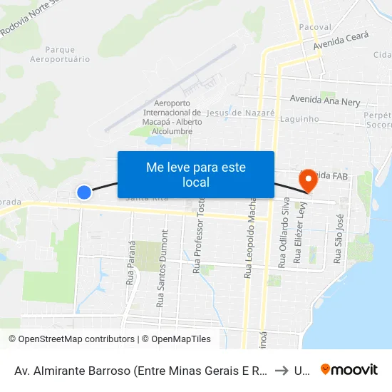 Av. Almirante Barroso (Entre Minas Gerais E Rio Grande Do Sul) to Ueap map