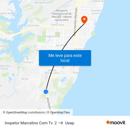 Inspetor Marcelino Com Tv. 2 to Ueap map