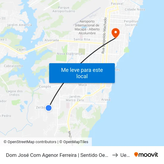 Dom José Com Agenor Ferreira | Sentido Oeste to Ueap map