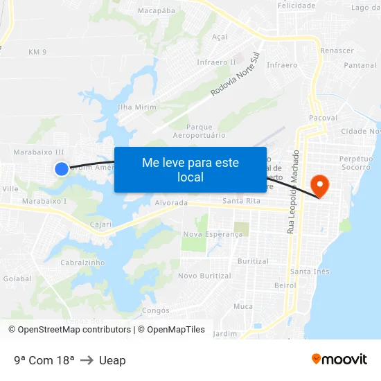 9ª Com 18ª to Ueap map