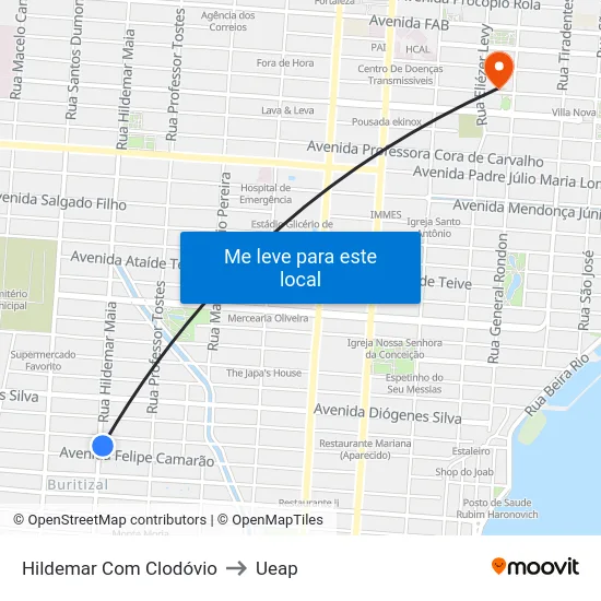 Hildemar Com Clodóvio to Ueap map