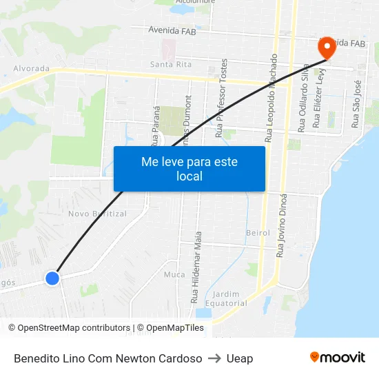 Benedito Lino Com Newton Cardoso to Ueap map
