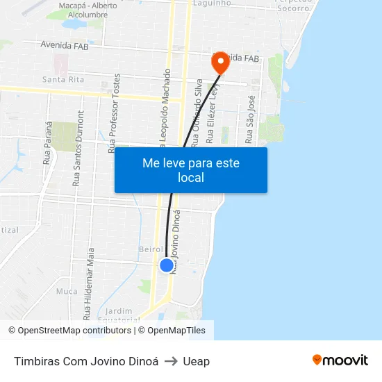 Timbiras Com Jovino Dinoá to Ueap map