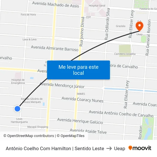 Antônio Coelho Com Hamilton | Sentido Leste to Ueap map