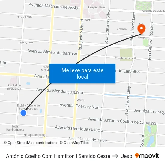 Antônio Coelho Com Hamilton | Sentido Oeste to Ueap map