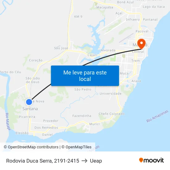 Rodovia Duca Serra, 2191-2415 to Ueap map