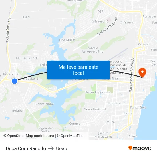 Duca Com Ranolfo to Ueap map