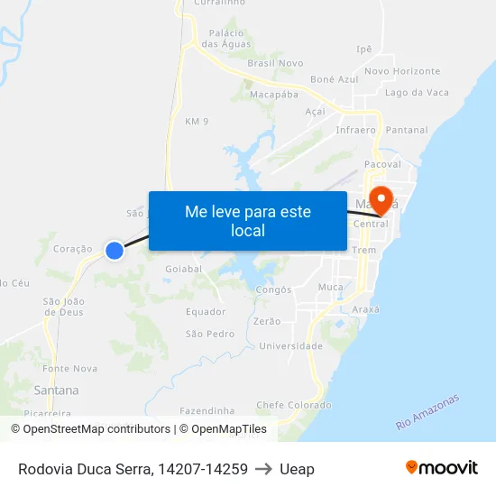 Rodovia Duca Serra, 14207-14259 to Ueap map