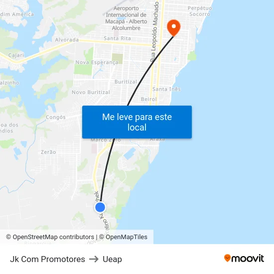 Jk Com Promotores to Ueap map