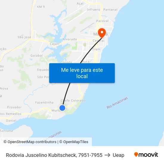 Rodovia Juscelino Kubitscheck, 7951-7955 to Ueap map