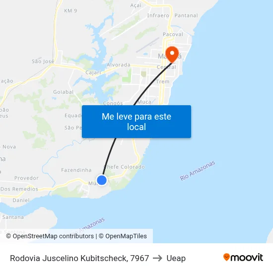 Rodovia Juscelino Kubitscheck, 7967 to Ueap map