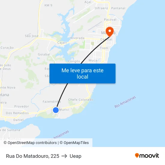 Rua Do Matadouro, 225 to Ueap map